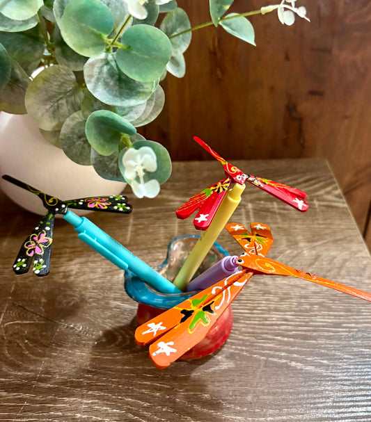 Handmade Bamboo Balancing Dragonfly Toy