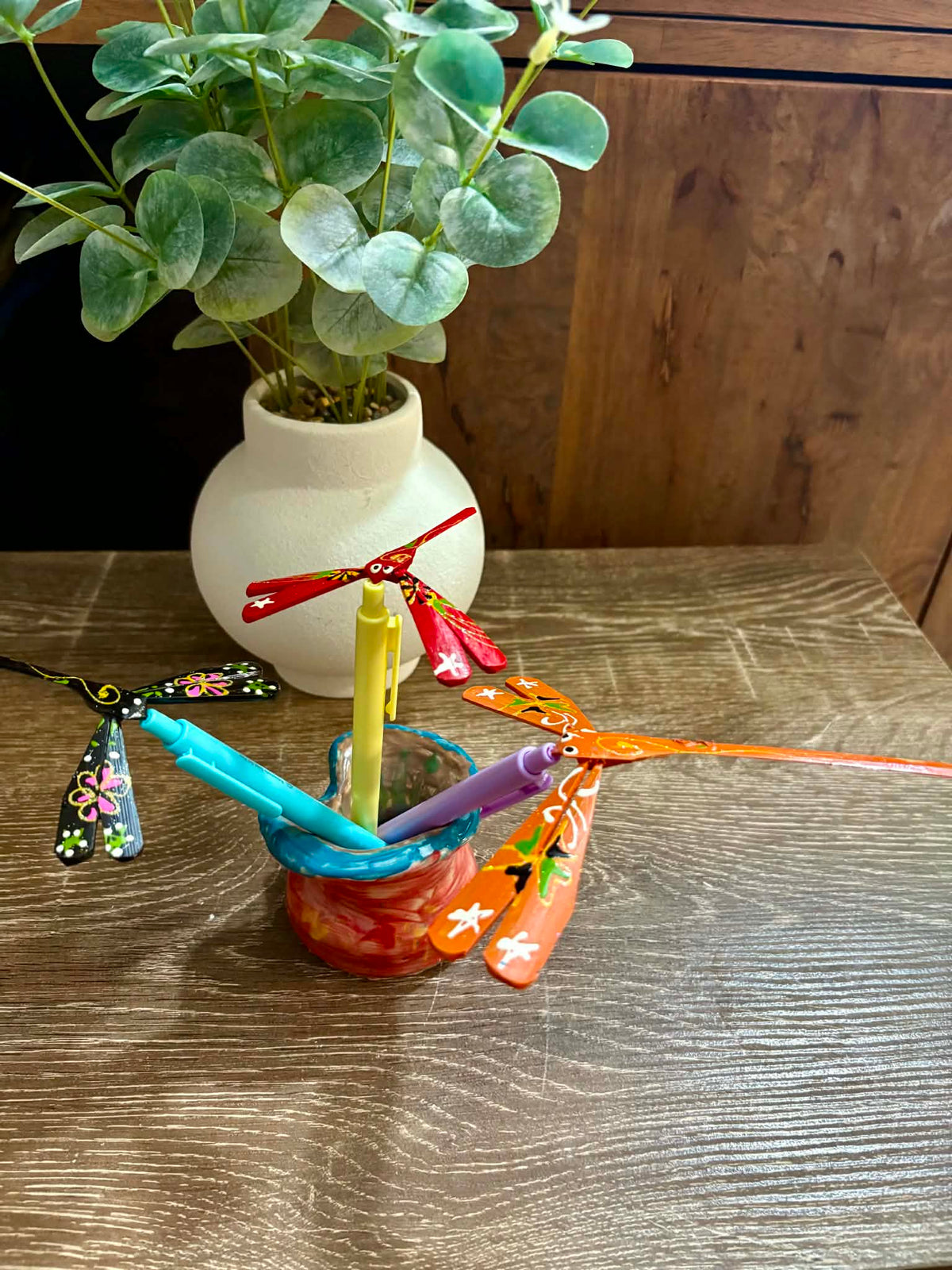 Handmade Bamboo Balancing Dragonfly Toy