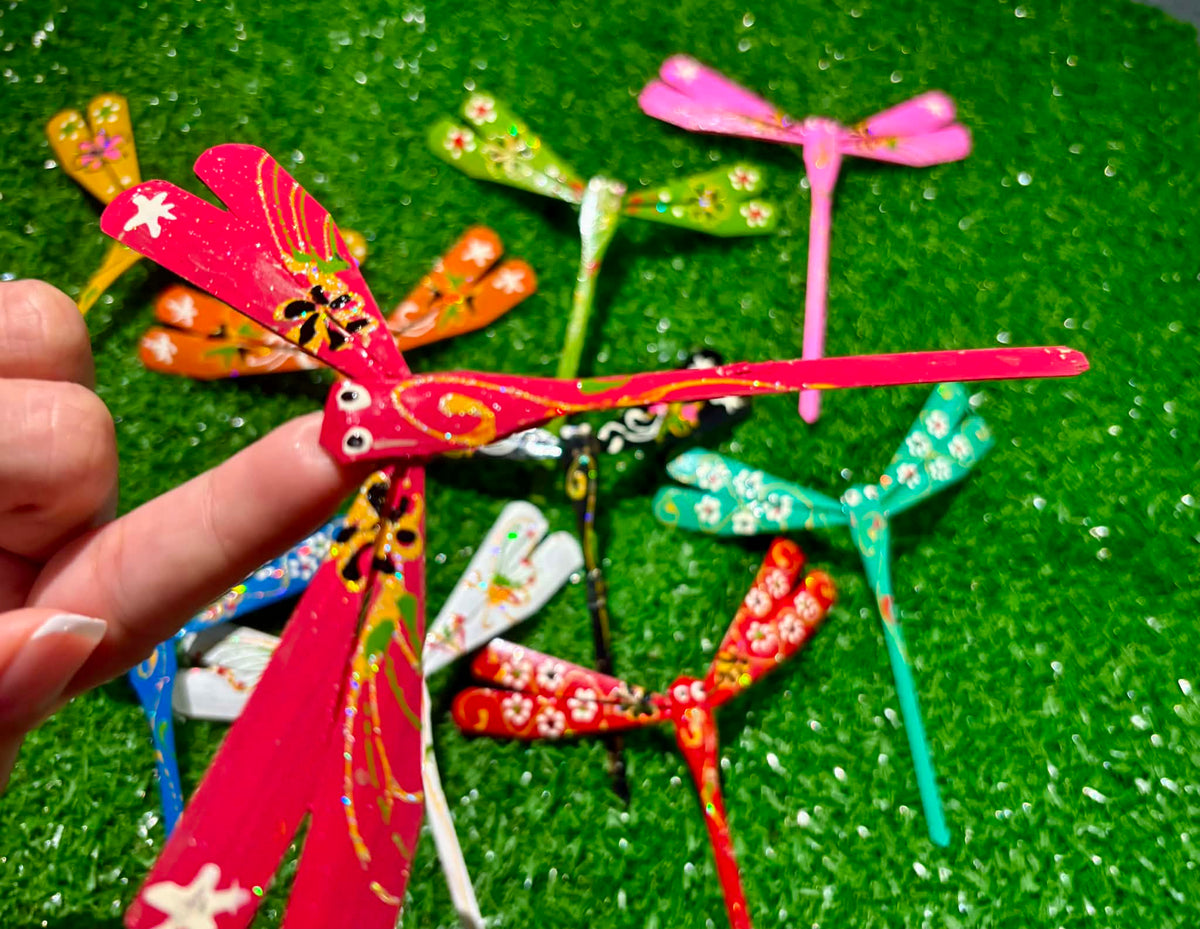 Handmade Bamboo Balancing Dragonfly Toy