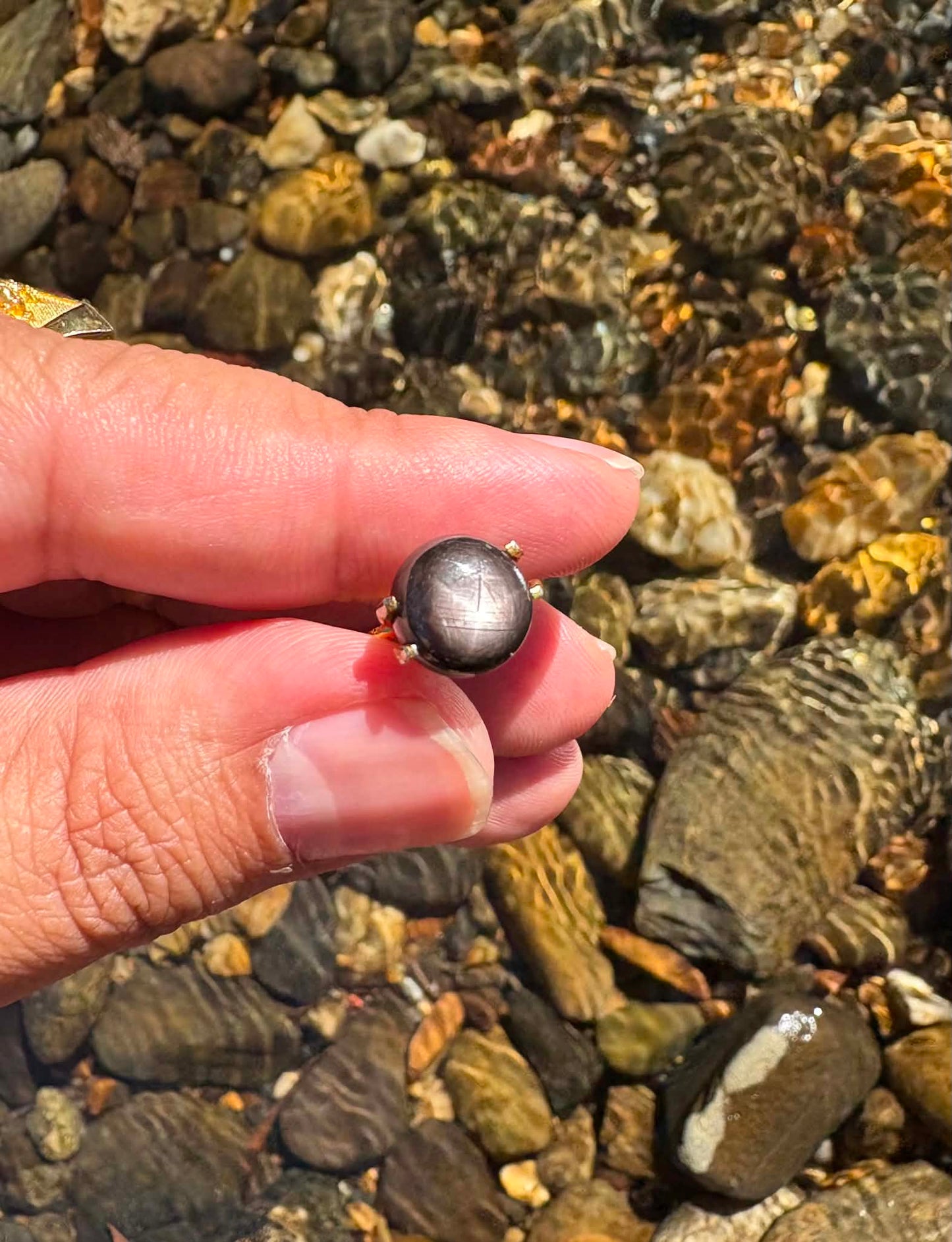 Black Star Sapphire Gemstone N4